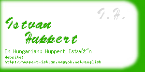 istvan huppert business card